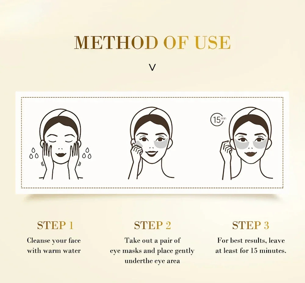 24K Gold Hyaluronic Acid Eye Mask (60 pcs)