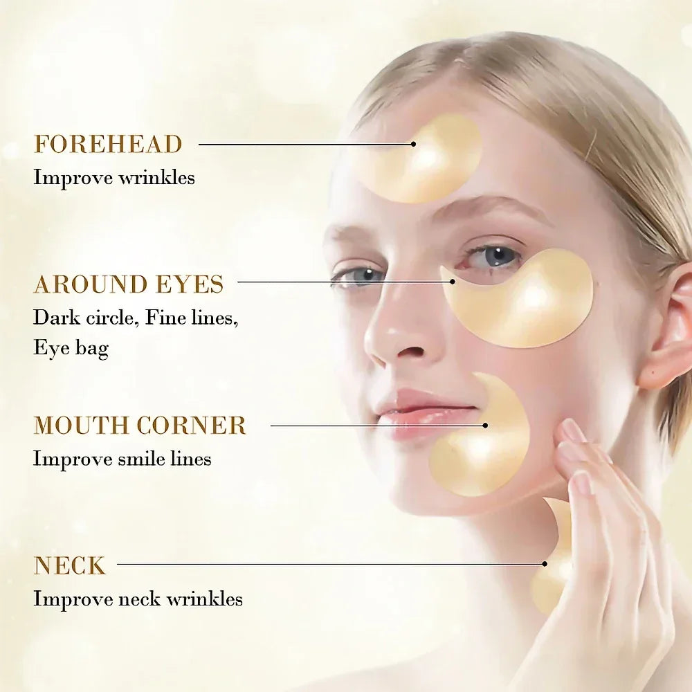 24K Gold Hyaluronic Acid Eye Mask (60 pcs)