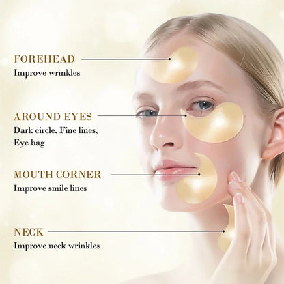 24K Gold Hyaluronic Acid Eye Mask (60 pcs)