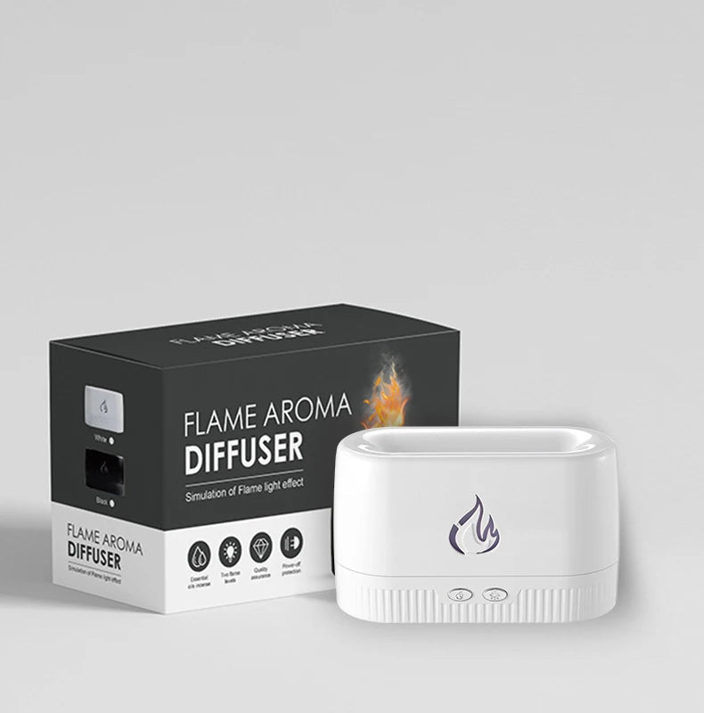 Flame Aromatherapy Machine Humidifier Home Office Hotel Essential Oil