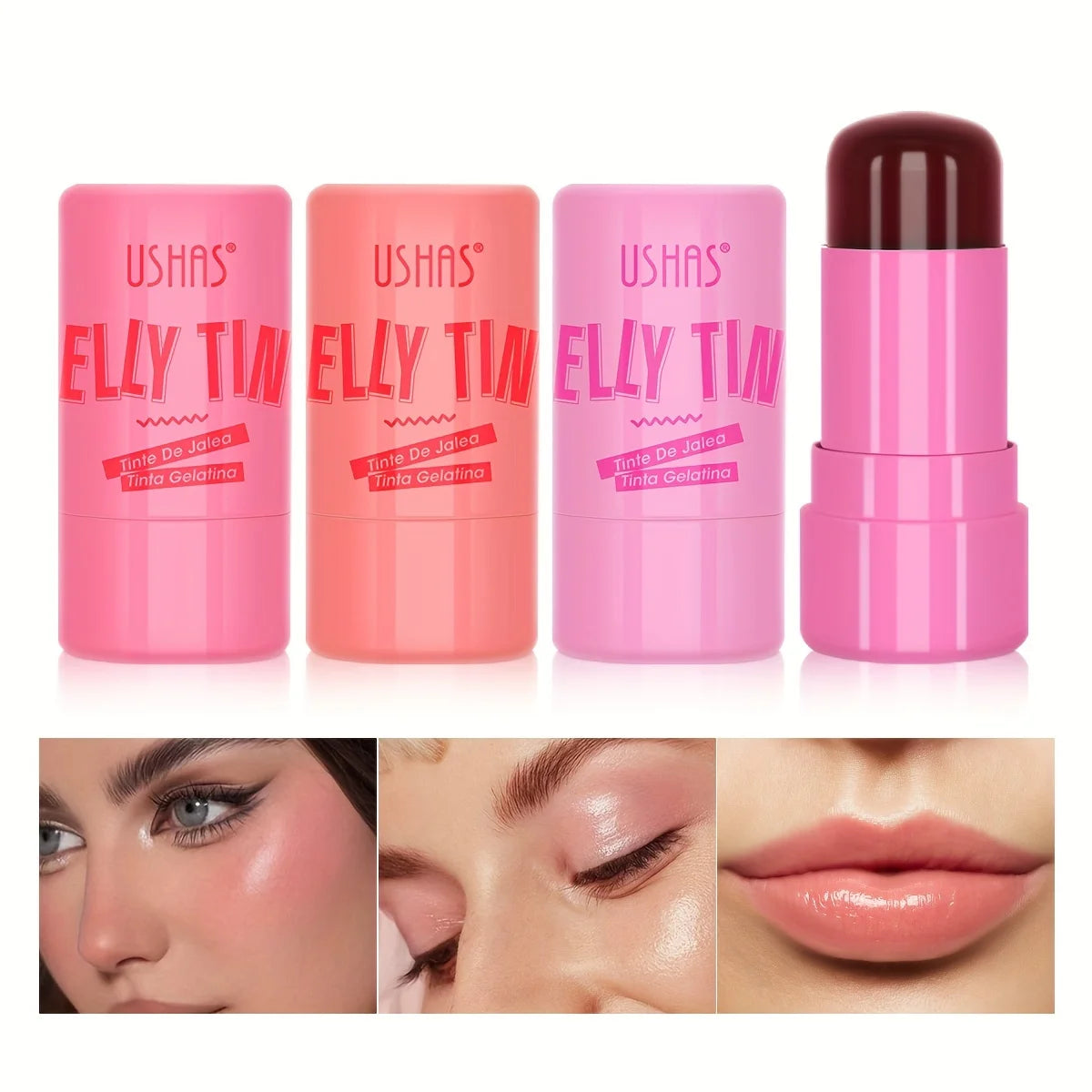 3-in-1 Jelly Blush Stick, Lip Balm & Eyeshadow